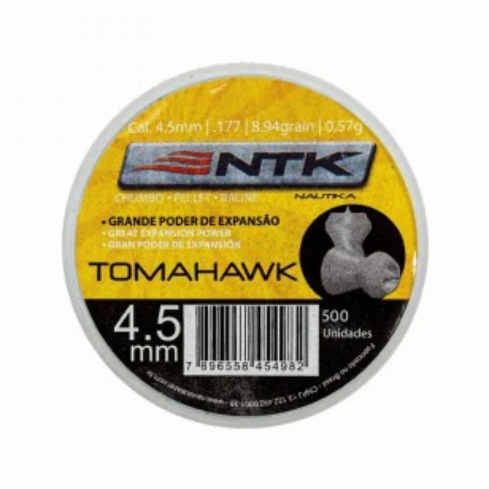 Chumbinho Tomahawk 4,5 MM - 500 UN - NAUTIKA