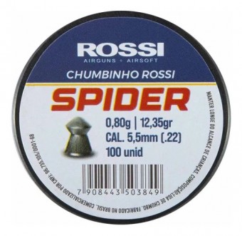 Chumbinho Rossi Spider 5.5MM - 100UN