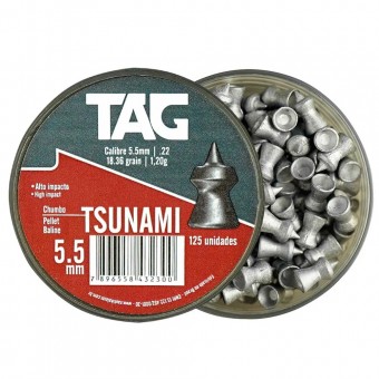 Chumbinho Tsunami 5,5 MM - 125 UN - TAG
