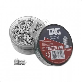 Chumbinho Twister Pro 5,5 MM - 125 UN - TAG