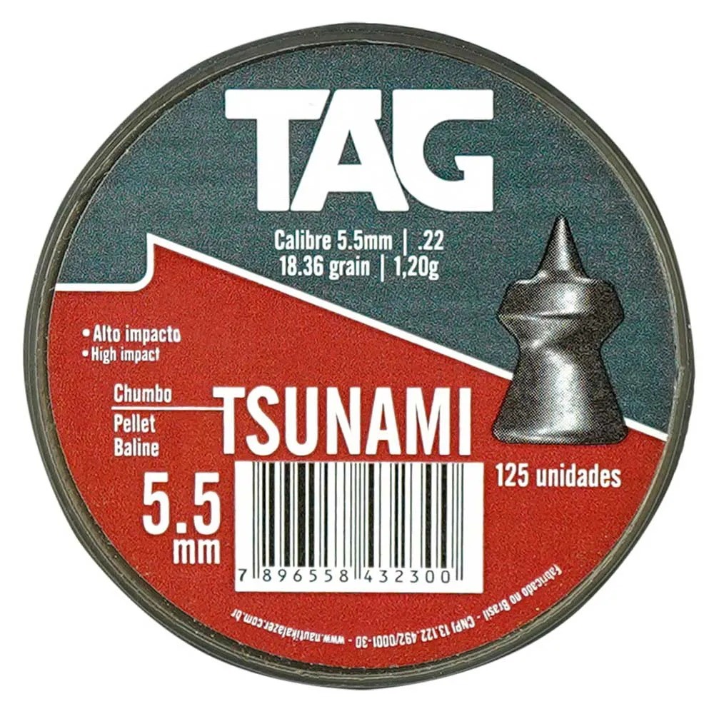 Chumbinho Tsunami 5,5 MM - 125 UN - TAG | 3A